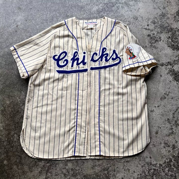 Ebbets Field Flannels Memphis Chicks Baseball Jersey - White, Size 2XL