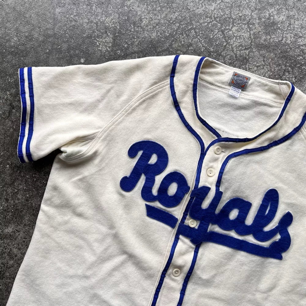 Ebbets Field Flannels Montreal Royals Baseball Jersey - White, Size L